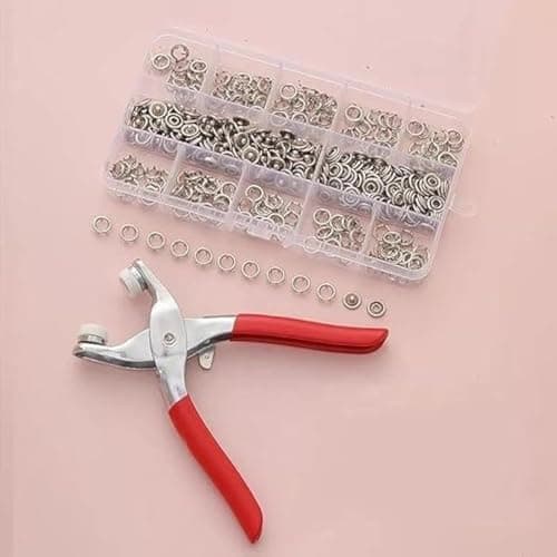 Stainless Steel Snap Buttons with Assorted Frames, Brass & Stainless Steel Mounting Hardware to Hold Baby Clothes Buttons Neatly and Easily - About 200 Capsules - Now Available at Pegui Bell Snap fastener