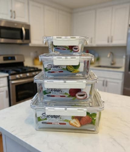 Generic Pure Container Set 4-Piece Airtight Jumbo, .mk Food storage container