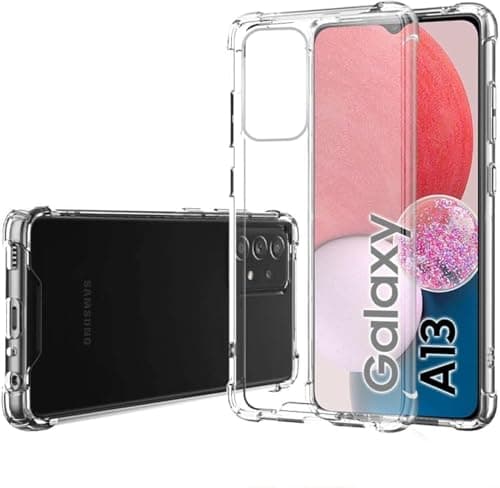ELMO3EZZ Compatible For Samsung A13 Case, 4G Crystal Clear Phone Cover, Shockproof Smartphone For Galaxy A13 4G Phone Case-Transparent Cellular phone case