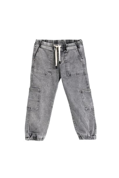 Junior Boys Medium Grey Jogger Pant, M.GREY, 04