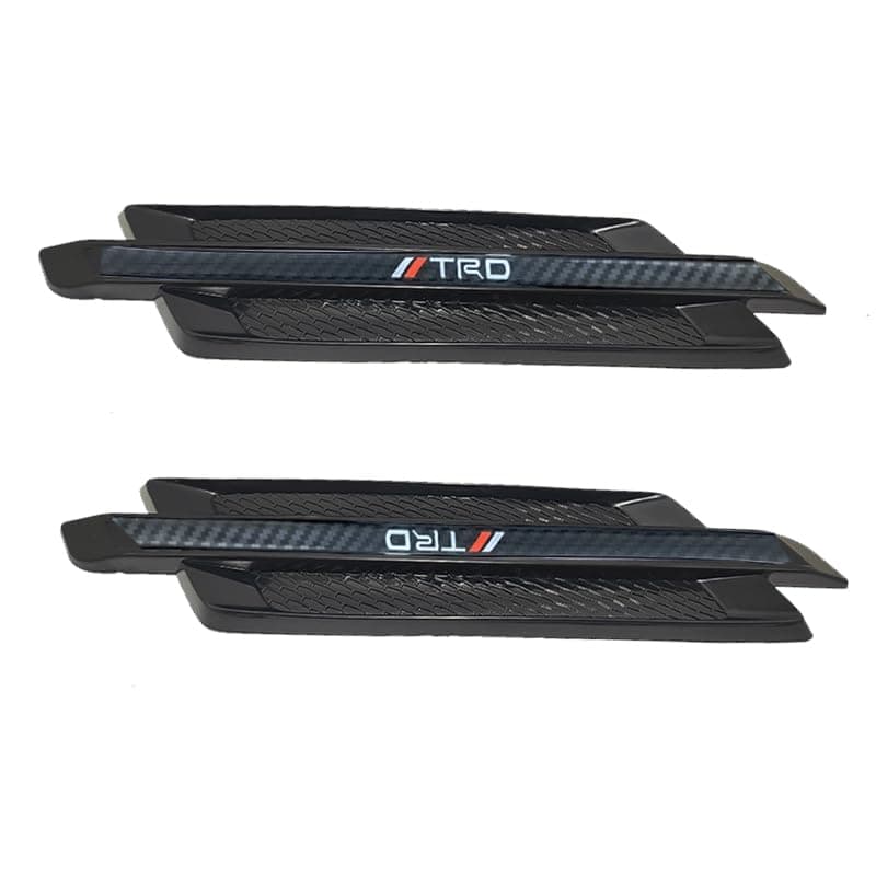 Air Flow Wing, Racing Intake Grille, Chrome Trim, Decorative Car Accessories, Air Vent Trim Cover (Fit & Compatible with Toyota TRD, 2 Piece, Code 9879) - KaberTrade Vehicle grille