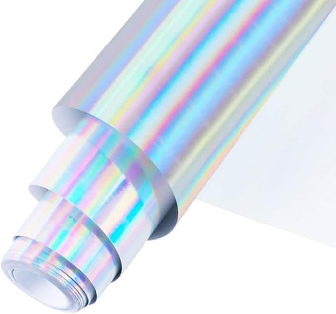 Vinyl Sticker Paper Roll for Cars, Homes, Offices & Windows Multi Use (Color Changing Silver Hologram, Size 2m Width 60cm) - sa car Sticker decal