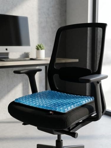 Cellular Cooling Gel Cushion for Chair - Ergonomic Gel Seat for Office, Car, Home - Continuous Ventilation and Balanced Weight Distribution for Long Sitting - HT Medical Body positioner