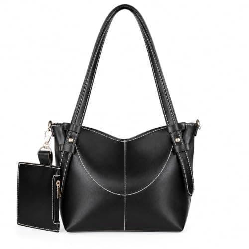 TRENDORA Women’s Handbag with Shoulder Straps & Detachable Pouch, Elegant Tote Bag, Spacious Everyday Purse for Work, Shopping & Casual Use, 27 x 15 cm