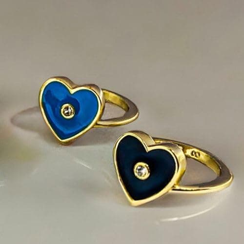 3 Diamonds 292474661779257 Women's Ring, Gold Plated, High Quality With Zircon (Heart Shape)-17