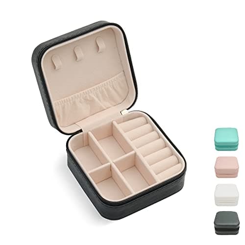 Jewelry Travel Case,Small Travel Jewelry Organizer, Portable Jewelry Box Travel Mini Storage Organizer Portable Display Storage Box For Rings Earrings Necklaces Gifts TRODANCE