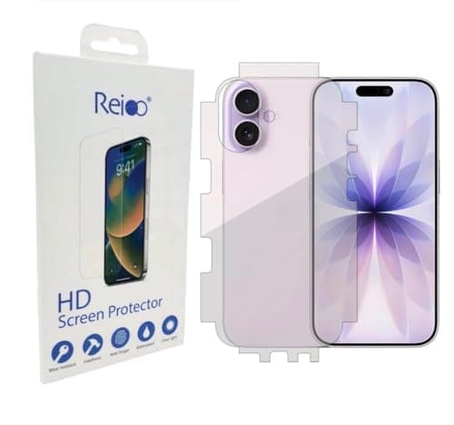 Reioo Back Screen Protector Nano Gelatine Hardness Compatible With iPhone 17 (matte)