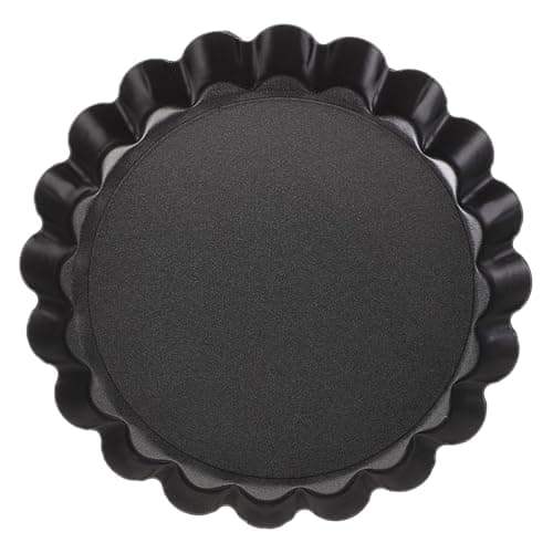 Round Non-Stick Tart Pan Large Baking Dish for Homemade Desserts Quiches and Pies High Performance Heat Resistant Carbon Steel Kitchen Bakeware Tray