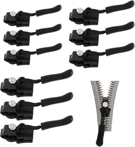 Emergency Zipper Repair Kit 4 Pieces No Sew Instant Zipper Replacement Sliders for Clothes Luggage Jackets and Bags Quick Fix Repair Tool Set Zipper fastener