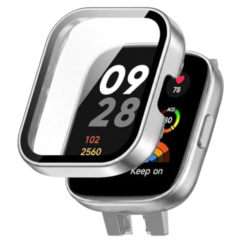 Protective Case (Compatible with Redmi Watch 3 Active) with PC Built Screen Protector Hard Durable Frame Shock and Scratch Resistant Stylish Design Degree Protection For Watch