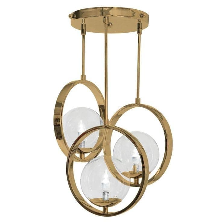Generic Pendant Light 3 Bulb Without Bulbs 50x30x50cm Gold