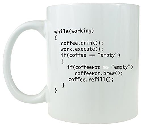 Make Em Laugh Coffee++ Program - Cool Ceramic Coding Coffee Mug - a Great Gift for Programmers, Nerds, Computer Science Graduates Under $15! Drinking cup