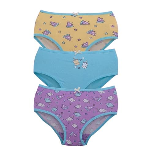 Kalia Pack of 3 Printed Cotton Brief Panties for Girls Underpants