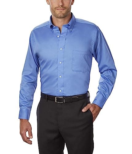 Van Heusen Men's Dress Shirt, Cobalt, 3XL