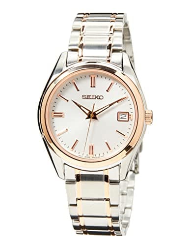Seiko Watch for Men, Quartz Movement, Analog Display, Silver Stainless Steel Strap-SUR322P1