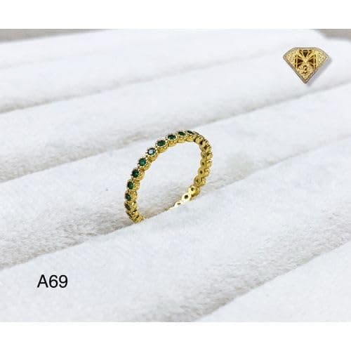 3 Diamonds 292474661778843 Women's Debla Ring - Gold Plated with Sparkling Zircon