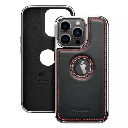 GIGA EG PULOKA iPhone 14 Promax Leather Case (Black) Cellular phone case