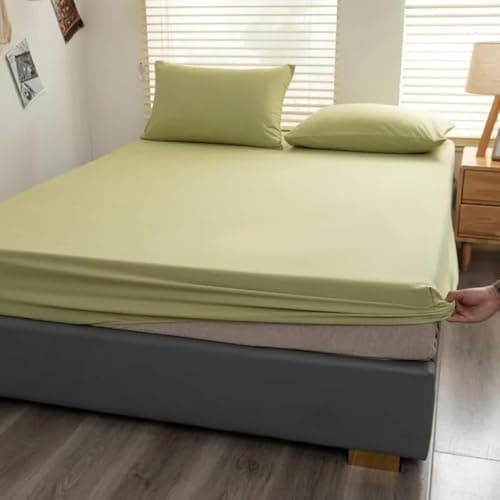 QBED Plain Fitted Sheet Set for Hotels, Homes & Touristic Villages 3 Pieces (Fasdfi, 180 * 200 * 30 cm)