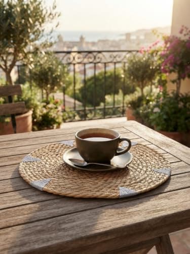 35cm Wicker Round Bubbles Coaster Heat Resistant Pot Mat for Dining Table