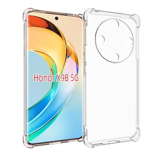 Another30 Case for Honor X9b 5G, Anti-Yellowing, with 4 Corners Shock-Absorption Flexible Clear TPU Rubber Protective Cell Phone Cover Cellular phone case