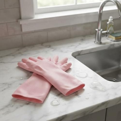 30Pcs Long Silicone Dishwashing Gloves for Cleaning & Kitchen Food Prep