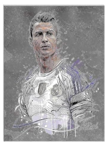CAIRO A 3D Cristiano Ronaldo Printed Tableau - 40x30 cm Wall art