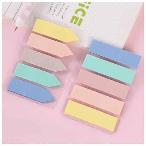 KRAFTMASTER®200 Pieces Pastel Color Page Markers Sticky Index Tabs Book Sticky Tabs Arrow Flag Tabs Sticky Notes Small Sticky Tabs Color Bible Tabs for...