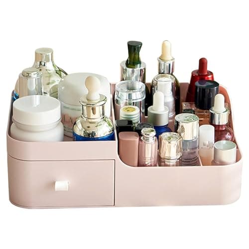 Cosmetic Storage Box, Plastic Organizer for Home and Table Decor, for Cosmetics, Lipsticks, Nail Polish, Brushes, Skincare, Products, Perfumes Caddy