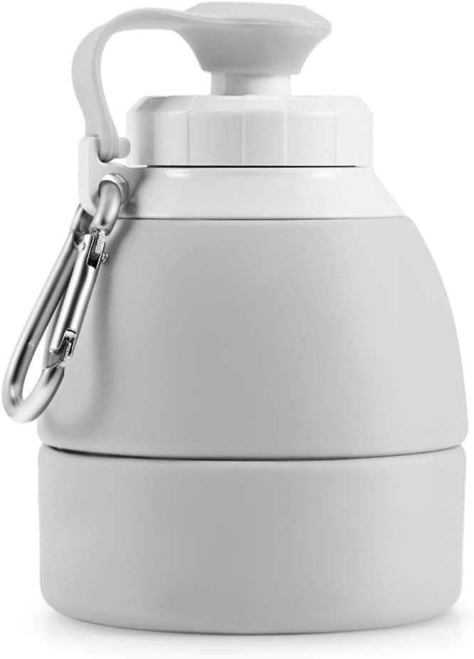 Collapsible Silicone Water Bottle Foldable Sports Canteen for Gym Travel