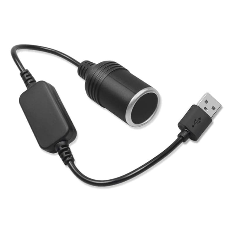 KaberTrade KaberTrade 5V Power Supply Conversion Cable USB to Female Socket for Car Cigarette Lighter 12V Plug and Play Various Electronic Devices Inside Car (1 Piece, Code:6111) Charging adapter