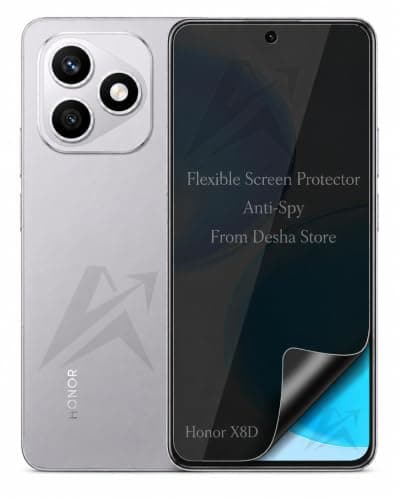 ARROWS Privacy Screen Protector for Honor X8D, Flexible Hydrogel Film (Not Glass), Anti-Spy, Case Friendly, Easy Installation, Does Not Support Fingerprint Unlock