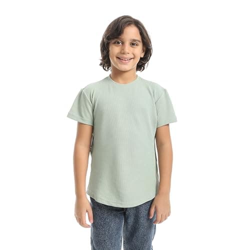 CAESAR - سيزر Boys Boys' T-shirt biscuit fabric with round neck Boys' T-shirt biscuit fabric with round neck
