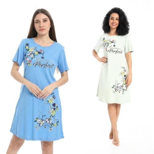 KADY Womens Bundle of 2 sleepshirt short sleeves Bundle of 2 sleepshirt short sleeves