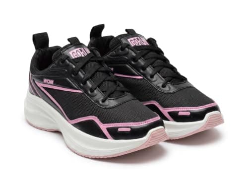 NOW SHOES Women's Chunky Fashion Sneakers, Breathable Mesh Lace-Up Casual Shoes with Cushioned Platform Sole for Daily Walking, School, Travel and Everyday Wear, HK01F