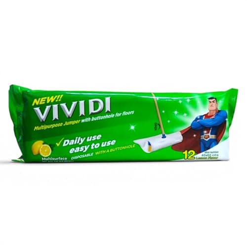 Floor Cleaning Wipes, 40x60cm Lemon Scent, Biodegradable Wipes with Mop Stick Hole, Suitable for Hardwood Floors, Tile Floors, Hard Surfaces, Compatible with Flat Mops