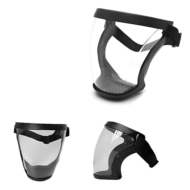 KaberTrade Clear Face Cover, Anti Dust and Fog Mask with Breathable Filter for Work, Travel, Bike, Scooter, Motorcycle (1 Piece, Code:9530)