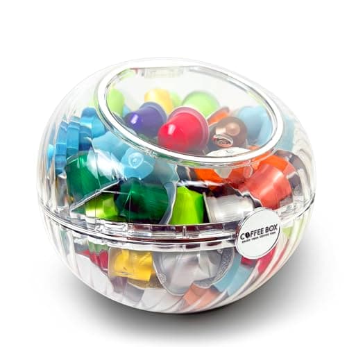 K Cup Holder Organizer - Large Capacity Clear Coffee Pod Storage with Lid for Kitchen Counter and Office Desktop, Coffee Bar Accessories＆Decor Capsule Creamer Organizer for Coffee Bar Item container