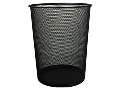 Partner Metal Mesh Waste Bin Round Large Black(one year gurantee) (one year warranty) Trash can
