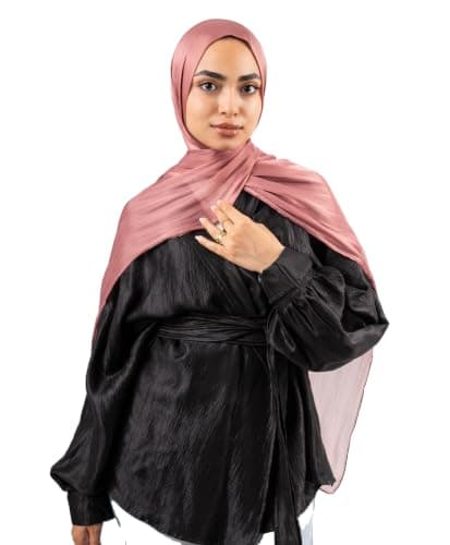 Organza Crinkle Satin Scarf