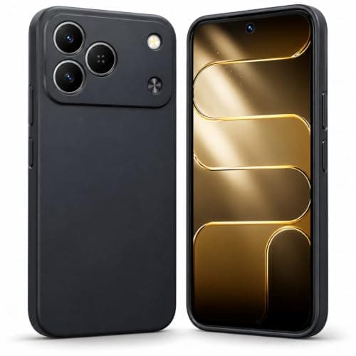 Premium Soft Silicone Phone Case, Slim Shockproof Protective Cover with Raised Camera Protection, Smooth Grip and Precise Cutouts, Compatible with Tecno Spark 50 4G, Black Cellular phone case