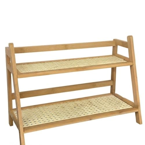 Spice Jar Organizer for Kitchen - Helps Arrange Spice Containers and Utilize Kitchen Countertop Space - High Quality Bamboo Material KH Storage rack
