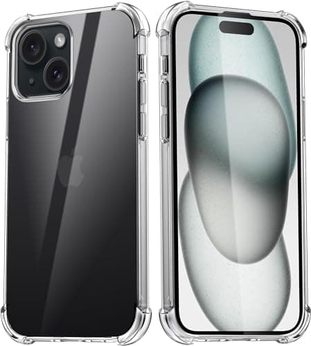 EMODIL Case for iPhone 15 Plus Cover Clear Back Air Cushion Soft Silicone Shockproof Anti-Scratch Protective Bumper Shell Corner for iPhone 15 Plus ® Cellular phone case