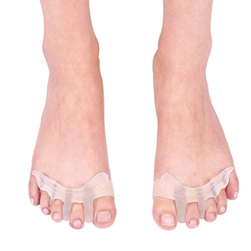 Overlapping Toe Separator Corrector Toe Straightener Silicone Toe Straightener Toe Separator Bunion Relief for Men and Women Set of 2 Orthopedic brace
