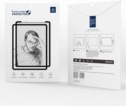 Generic DU.X DU.CIS Paperfeel Screen Protector for iPad Pro 12.9 (2022/2021/2020/2018), Anti-Glare, High Touch Sensitivity, PET Film, 1 Pack