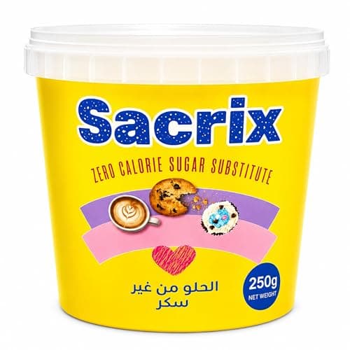 Sacrix Zero Calorie Sugar Substitute 250g – Sucralose Sweetener, No Aftertaste, Keto & Diabetic Friendly, Great for Baking, Cooking & Drinks | Healthy Diet Sugar Alternative