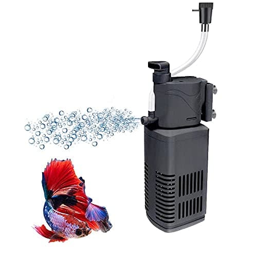 TechnologyMatter GPH Aquarium Submersible Internal Filter for (Up to 50 Gallon) Fish and Turtle Tank Pond