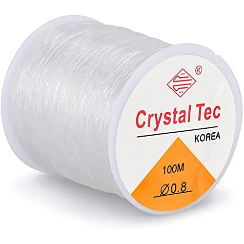 0.8mm Elastic String Bead Cord, 100m Crystal String Stretch Line Bracelet Elastic for Jewelry Making DIY Necklace Bracelet Thread cord