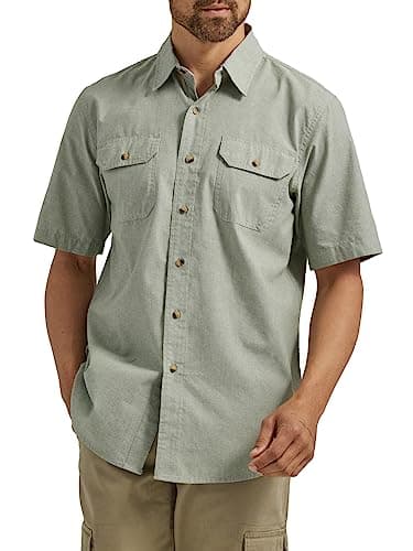Wrangler Authentics mens Authentics Men's Short Sleeve Classic Woven Shirt Shirt