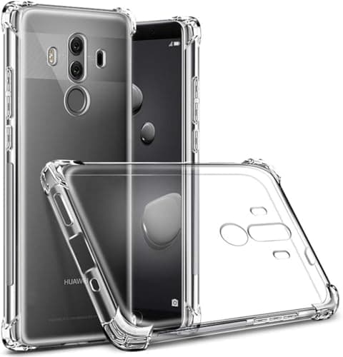 Cover Case Compatible with Huawei Mate 10 Pro Case, Crystal Clear Soft TPU Shock Absorption Bumper Slim Thin Case -Clear