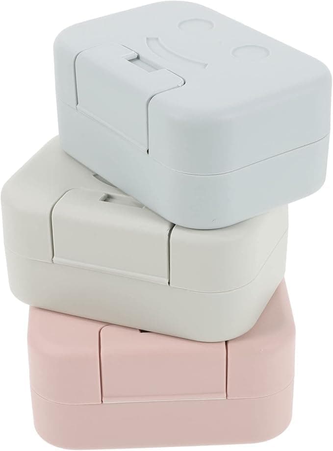 2 Piece Plastic Soap Box with Airtight Lid Perfect for Bathroom, Travel, Camping and Gym Multi Color Soap dish
